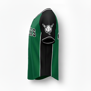 Camiseta de béisbol personalizada OEM, sublimada, con botones, para deportes, con nombre del equipo, número y diseño personalizado para hombres y mujeres - Product Image 3
