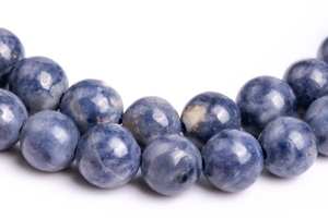 ลูกปัดพลอยไพลินธรรมชาติแท้ สีน้ำเงิน รูปทรงกลม สำหรับทำเครื่องประดับ สร้อยข้อมือ สร้อยคอ งานฝีมือ DIY - Product Image 4