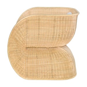 New Arrival Eco Friendly Handwoven Wicker Natural Rattan Unique Armchair With Cushion For Living Room Hotel And Resort Furniture - Product Image 5