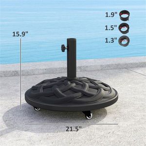 Base per Ombrellone Quadrato da Giardino in Acciaio Inossidabile per Patio, Ristorante, Hotel, Spiaggia, Piscina, Raggio 3m, Struttura in Acciaio - Product Image 3