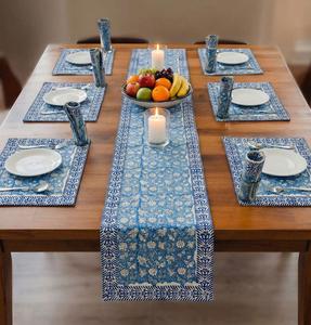 Export Quality Printed <b>Table</b> Mat Set with Matching <b>Runner</b> for <b>Dining</b> <b>Table</b> Decor and Home Use Available In Bulk Quantity - Product Image 3