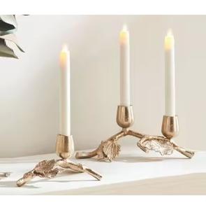 Porte-bougie en métal artistique pour accessoires de maison de luxe, décoration de luxe, design élégant et accrocheur, porte-bougies - Product Image 1