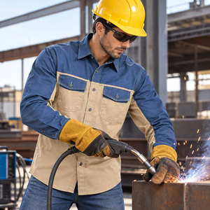 Camisa de trabajo ignífuga de alta resistencia, modelo 2027, para soldadura, construcción e industria. - Product Image 6