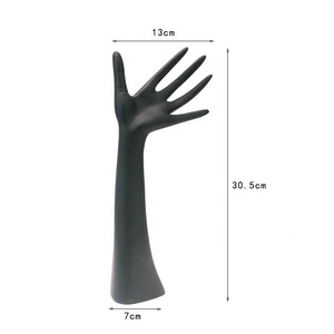 Black Resin Modern Hands Shape Lightweight <b>Necklace</b> <b>Ring</b> <b>Holder</b> Bracelet Earring Jewelry Display Stand for Shop Use 5 Sizes - Product Image 5