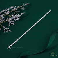 Bracelet tennis de luxe en diamants de laboratoire certifiés IGI, plaqué or 9K/10K/14K/18K, bijoux fins pour femmes