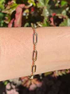 Pulseras de cadena con diamantes de 1 quilate, cadena de eslabones tipo clip de oro macizo de 14 quilates, diamantes cultivados en laboratorio, para uso diario, regalos de boda para mujeres - Product Image 3