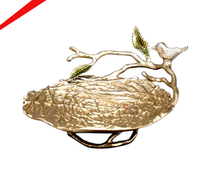 Bol de rangement pour clés, plateau décoratif doré, petit plateau en métal, plateau de service pour noix et bonbons pour table centrale - Product Image 3