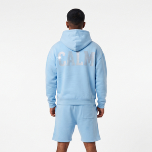 Men Loose Fit Rhinestone <b>Sweat</b> Shorts <b>Set</b> 100% Fleece Polyester Hooded Baggy Drop Shoulder Winter <b>Sweat</b> Short <b>Set</b> Men's - Product Image 2