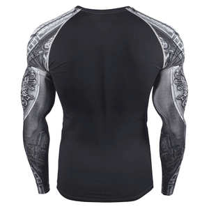 Custom BJJ <b>MMA</b> <b>Rash</b> <b>Guard</b> Short Sleeve Breathable Silk Screen Printed Anti-UV Quick Dry Spandex/Polyester 180g Gym Workout for - Product Image 2