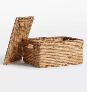 Seagrass Clothing <b>Storage</b> <b>Baskets</b> <b>Round</b>/Rectangle/Square water hyacinth Flexible Natural/customized Color Eco-Friendly <b>basket</b> - Product Image 4