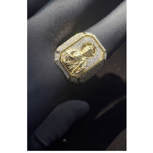 Anillo Cruzado de Plata de Ley 925 con Diamantes, Joyería de Lujo para Hombre, Estilo Hip Hop Moderno - Product Image 4