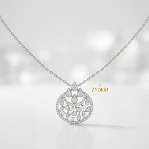 Colgante de Plata de Ley con Diamante Cultivado en Laboratorio en Forma de Pera, Diseño Elegante, Sostenible y de Lujo para Compromiso, Boda o Fiesta - Product Image 1