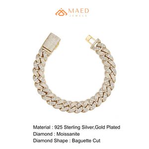 Bracelet gourmette cubaine Miami en or avec moissanite, bijou de mode pour usage quotidien, idéal pour les acheteurs de style Miami et Chicago - Product Image 6