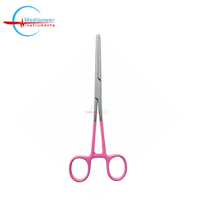 Pinces à artères en acier inoxydable de qualité supérieure, 6 pouces, poignée à anneau rose avec revêtement poudré |   Pinces de pansement Foerster |   Instruments chirurgicaux OEM - Product Image 2