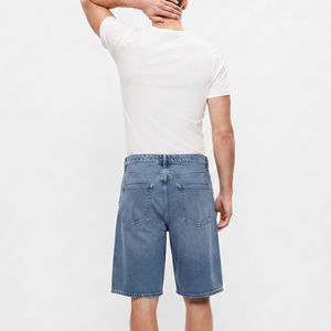 Shorts en jean pour hommes à taille élastiquée, coupe ample, style américain, haute qualité, style urbain - Product Image 6