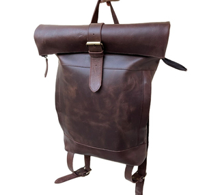 Sac à dos en cuir vintage, sacoche pour ordinateur portable en cuir, sac à dos décontracté en cuir, sac à dos scolaire en cuir, sac à dos pour ordinateur portable - Product Image 6