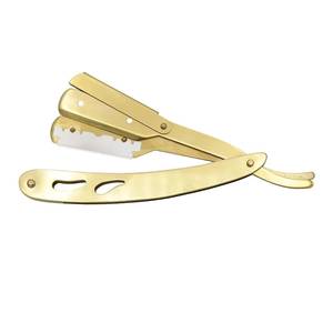 Ensemble de ciseaux de coiffure professionnels en acier inoxydable doré, lame tranchante, pour droitiers, manche long, légers, réutilisables, 28 dents - Product Image 4