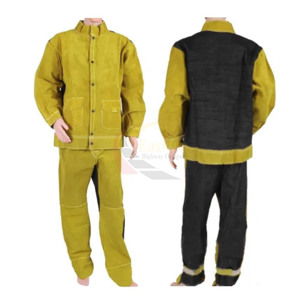 Chaqueta de Seguridad de Cuero Vacuno de Primera Calidad, Resistente al Fuego, Nivel de Protección Industrial, Traje de Soldadura para Construcción - Product Image 2