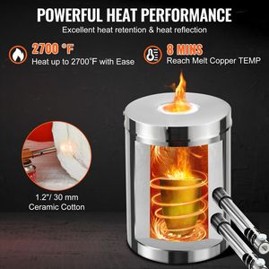 Horno de Fusión de Propano de Gran Capacidad 12KG, Kit de Acero Inoxidable con Crisol para Forja, Horno de Metalurgia Doméstica - Product Image 3