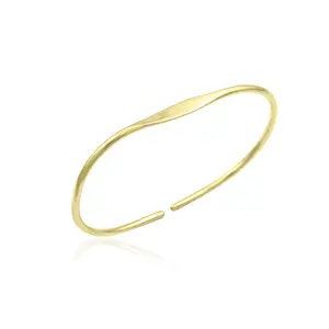 Simple band brass bangle gold plated waterproof jewelry high quality brass bracelet modern classic jewelry women accessorizes