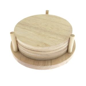 Ensemble de sous-verres décoratifs en bois massif offrant une protection de table de qualité supérieure avec une apparence naturelle élégante - Product Image 4