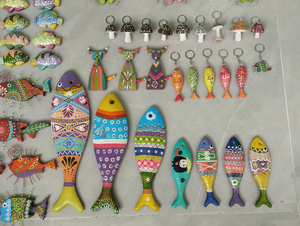VIETCHOICE Adorno Colgante de Pared de Madera Hecho a Mano con Peces Coloridos, Decoración Costera Tropical, Buen Precio, Tema de Criaturas Marinas - Product Image 2