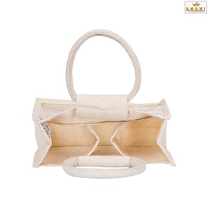 Sac à main en toile de coton durable avec plusieurs compartiments et fenêtre en PVC, sac de rangement coloré - Product Image 2