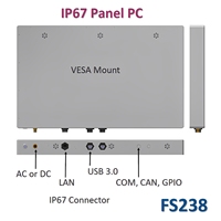 Panel PC Industrial Marino de 23.8 Pulgadas, Totalmente Impermeable IP67, Pantalla Táctil (PCAP/Resistiva), Carcasa de Acero Inoxidable, Opción en Stock