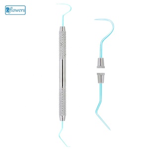 Instrument d'exploration dentaire 6flowers, outil de nettoyage des dents manuel à double extrémité, classe I, logos personnalisés - Product Image 1