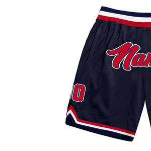 Vêtements d'équipe personnalisés de haute qualité Short de sport vintage Poches latérales Taille élastique Tricoté Short de style sportif de basket-ball OEM solide - Product Image 5
