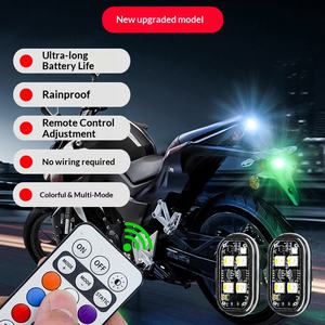 2/4/6 pièces, télécommande <span class=keywords><strong>sans</strong></span> <span class=keywords><strong>fil</strong></span>, lumière stroboscopique LED, lumière d'avertissement pour voiture, moto, drone, scooter, lampe d'avertissement anti-collision, flash stroboscopique - Product Image 5