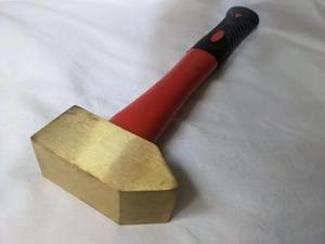 Martillo de punta cruzada de latón de calidad de exportación con mango de fibra de vidrio, herramienta industrial de superficie blanda y sin chispas - Product Image 2