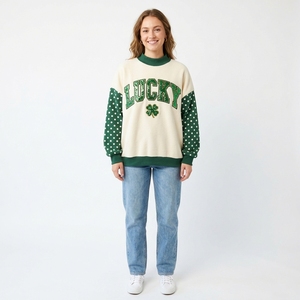 Sudadera de Cuello Redondo Extra Grande para Mujer, de Alta Calidad, con Lentejuelas y Estampado del Número 23, de Manga Larga, Tejida, para Otoño - Product Image 2