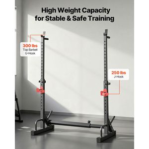 Rack per Squat e Power Cage per Home Gym, Regolabile in Altezza e Larghezza, Capacità 550 libbre, Attrezzatura per Allenamento con Panca per l'Allenamento della Forza - Product Image 4