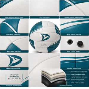Balón de Voleibol Profesional para Interiores, Tamaño 5, 18 Paneles, Microfibra PU, Tacto Suave, Logotipo Personalizado, OEM, Venta al Por Mayor, Balón de Partido - Product Image 5