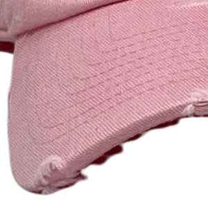 AKA Pink Hat Pink Distressed Baseball <b>Cap</b> with Green Embroidered Letters Adjustable Cotton Casual Outdoor Sports <b>Cap</b> for <b>Women</b> - Product Image 2