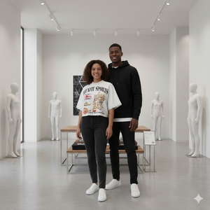 Camiseta de Hombre de Algodón 100% de Alta Densidad (GSM), Lavado Ácido, con Estampado Gráfico Personalizado, Cuello Redondo, Manga Regular - Product Image 4