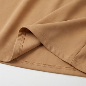 Jupe midi élastique à taille élastique pour femmes, couleur unie, cordon de serrage, viscose, mousseline, style minimaliste confortable, toutes saisons - Product Image 6