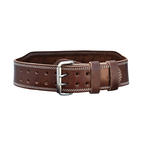 Ceinture de musculation en cuir réglable et robuste avec boucle à double ardillon antidérapante pour Cross-fit et Powerlifting - Product Image 2