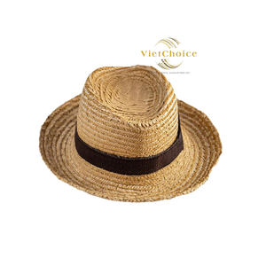 VietChoice Straw Floppy <b>Hat</b> Natural Grass Unisex Adult Beach Accessory with Ribbon <b>Band</b> - Product Image 3