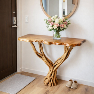 Natural Wood <b>live</b> <b>edge</b> entry way <b>table</b> handcrafted solid wood side <b>table</b> decor furniture Drift wood console <b>table</b> home decotable - Product Image 3