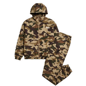 Conjunto Deportivo Casual de Poliéster para Hombre, Chaqueta Cortavientos Ligera con Capucha, Transpirable, con Impresión Digital de 2 Piezas y Logotipo Personalizado - Product Image 5