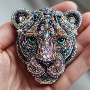 MD HANDICRAFTS Artisan Crafted Embroidery Beaded Brooch with Elegant Floral Embellishments for <b>Wedding</b> Occasions <b>Women</b> & Men - Product Image 1