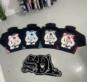 Sudaderas SDL de Invierno 100% Algodón, Personalizadas con Logotipo, Diseño Impreso, Pedrería, Corte Regular, Estilo Urbano, Gruesas y con Relieve - Product Image 5