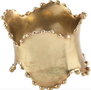 Luxury Gold Metal Napkin Rings <b>Set</b> <b>Beaded</b> Edge Napkin Holders Restaurant Tableware Dinnerware Used Best Design home and kitchen - Product Image 2