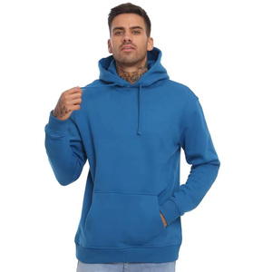 Sweat-shirt à capuche athlétique pour homme, séchage rapide, mélange de coton, brodé, coupe-vent, poche, écologique, OEM ODM - Product Image 6