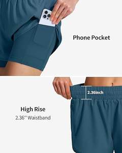 Shorts de fitness pour femmes de qualité supérieure avec plusieurs poches, séchage rapide, vêtements de sport, shorts légers - Product Image 5