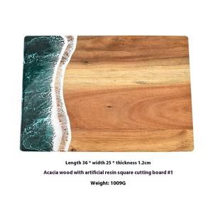 Tabla de Cortar de Madera y Resina Epoxi de Lujo, Hecha a Mano, para Queso, Moderna, para Cocina o Restaurante, 1.5 cm de Grosor, Apta para Lavavajillas - Product Image 4
