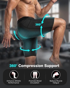 Custom <b>Men</b> <b>Compression</b> <b>Shorts</b> With 3 Pockets Quick Dry 4 Way Stretch Gym Running Sports Base Layer OEM Wholesale Apparel - Product Image 3