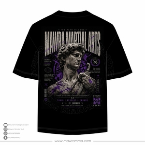 มาวรา มาร์เชียล อาร์ตส์เสื้อยืดผ้าฝ้ายสีดำขนาดใหญ่พิเศษสำหรับผู้ชายแขนสั้นคอกลมพิมพ์ลายเสื้อลำลองพิมพ์ลาย DTG สำหรับทุกเพศ - Product Image 6